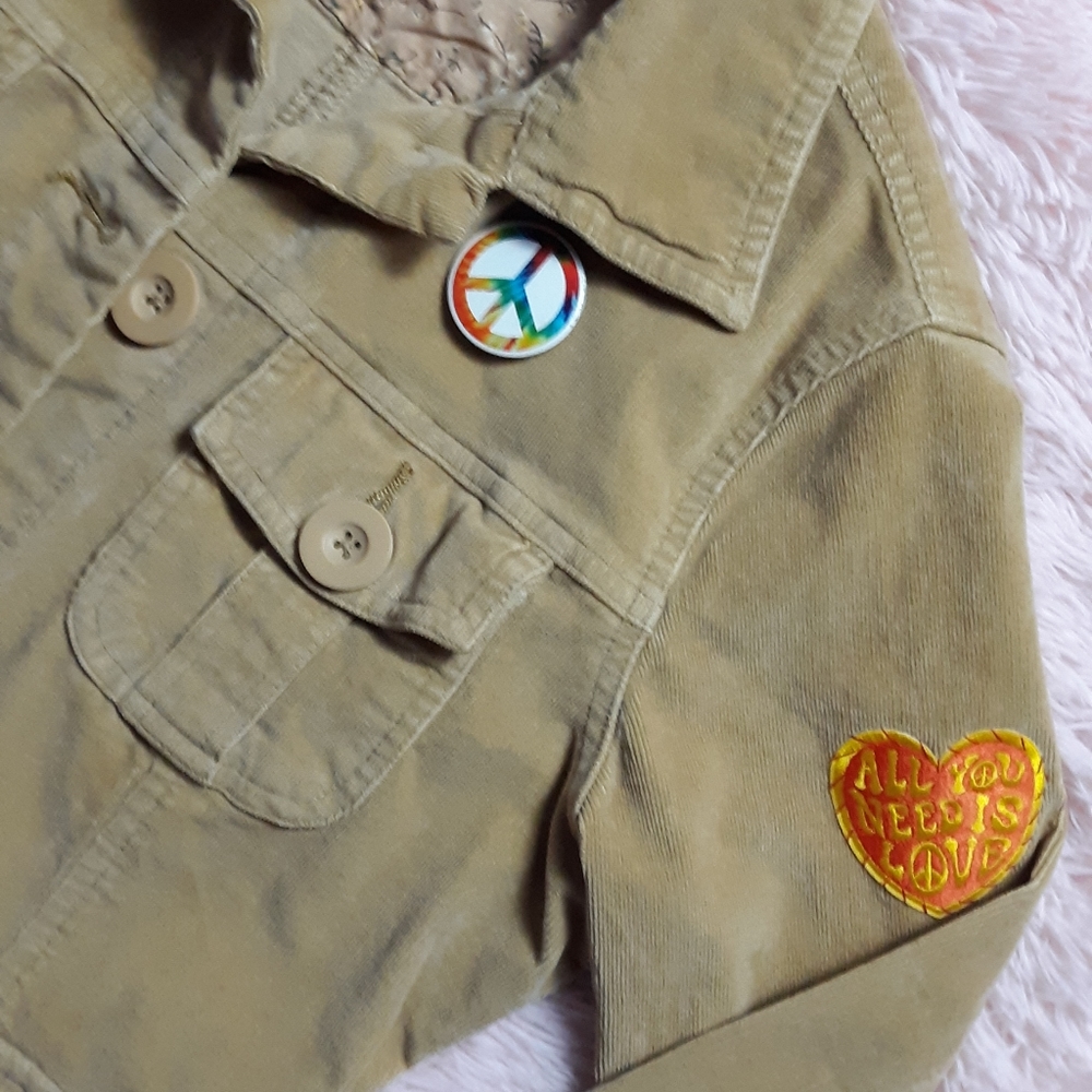 SOLD @MARKET Beatles! Vintage 90s femme fit boho Aesthetic custom Beatles jacket - Picture 6 of 14